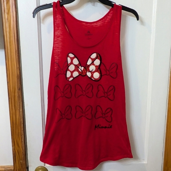 Disney Parks Minnie Bow Red Tank Top Large - Picture 1 of 7